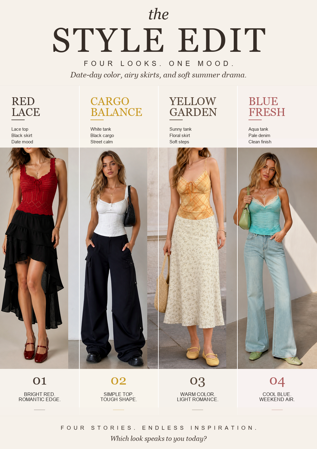 Red Lace, Light Denim, and Weekend Outfit Ideas