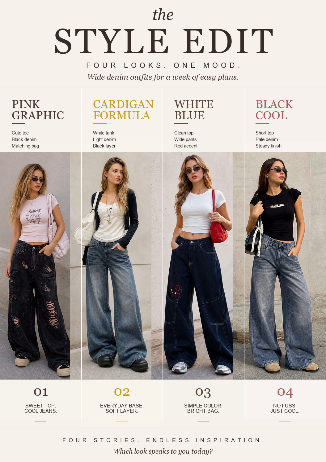 What I’d Wear With Wide-Leg Jeans This Week
