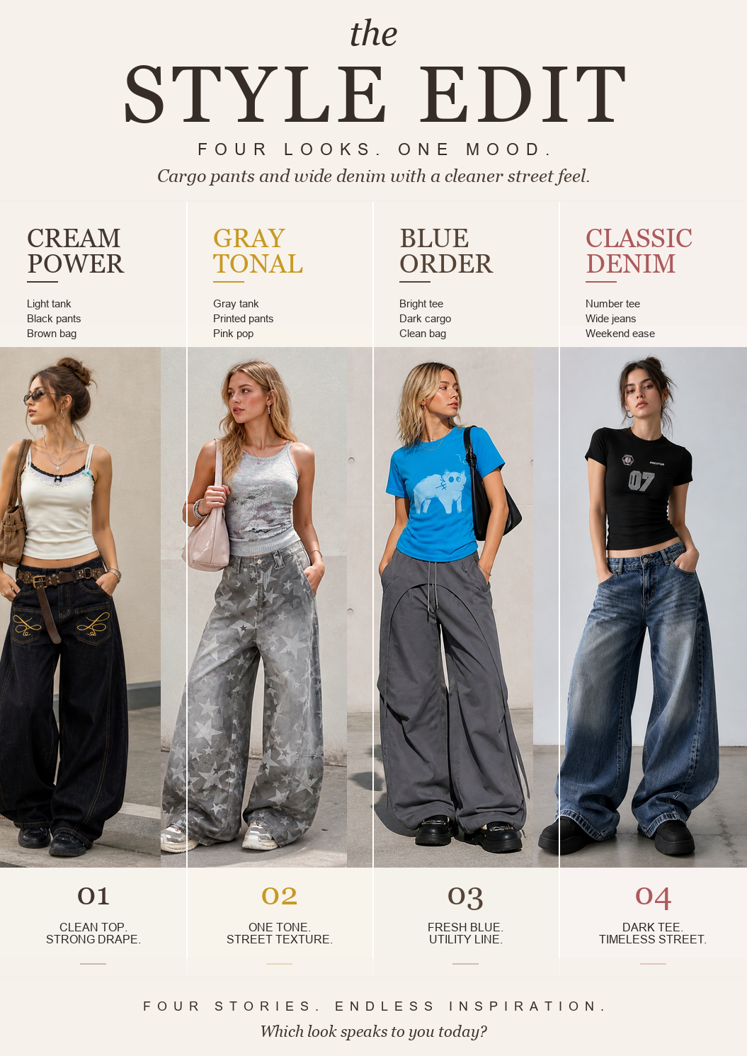 Work Pants, Wide-Leg Jeans, and the Street-Style Balance I Like